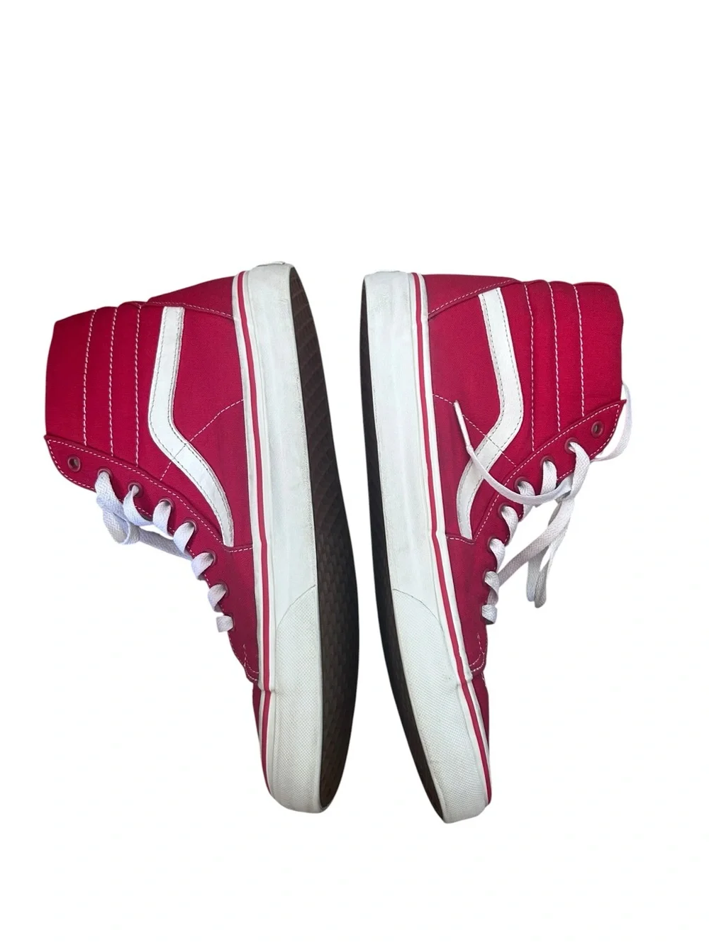 Vans SK8 Red & White High-Top Skate Sneakers Size Mens 11